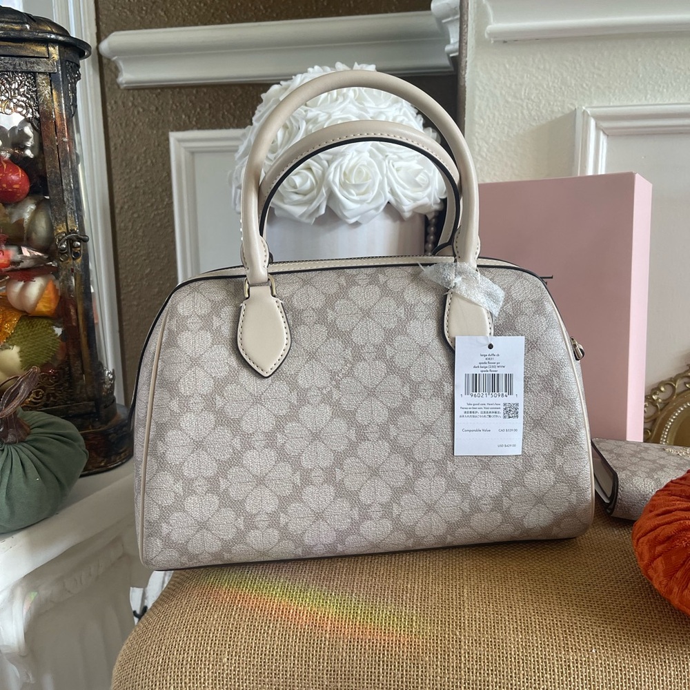 Kate Spade Signature Spade Flower Large Dolly Duffle Crossbody KI831 - Picture 11 of 16